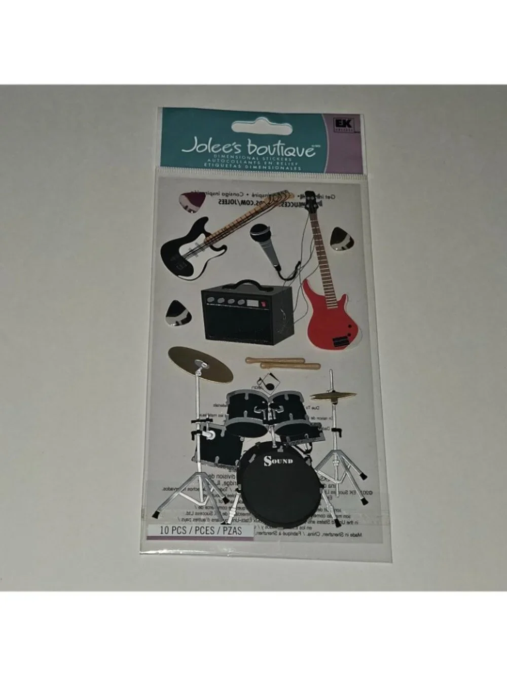 Dimensional Stickers Lot Musical Instruments Scrapbooking Guitar Drums Piano